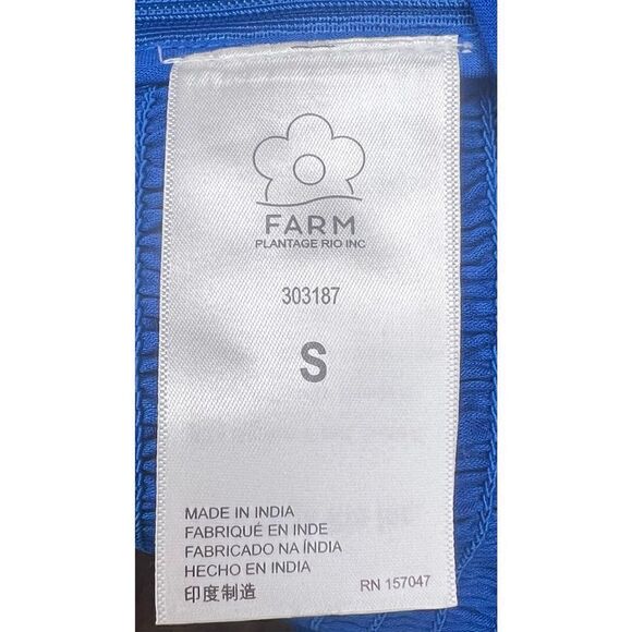 Farm Rio Blue 3D Pineapple Crop Top NWT Size Small - Picture 11 of 12